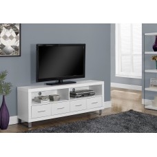 I 2518 TV STAND - 60"L / WHITE WITH 4 DRAWERS (EXCLUSIVE ONLINE SALE !)