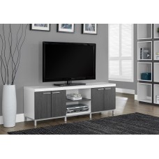 I 2591 TV STAND - 60"L / WHITE / GREY (EXCLUSIVE ONLINE SALE !)