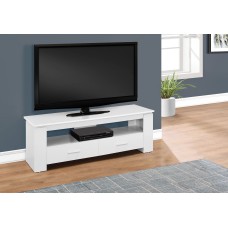 I 2601 TV STAND - 48"L / WHITE WITH 2 STORAGE DRAWERS (EXCLUSIVE ONLINE SALE !)