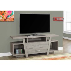 I 2721 TV STAND - 60"L / DARK TAUPE WITH 2 STORAGE DRAWERS