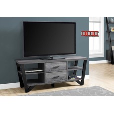 I 2762 TV STAND - 60"L / GREY-BLACK WITH 2 STORAGE DRAWERS