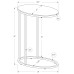 I 3246 ACCENT TABLE - OVAL / GLOSSY WHITE WITH CHROME METAL (EXCLUSIVE ONLINE SALE !)