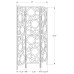 I 4636 Folding Screen 3 Panel/Silver"Buble design" (In Stock)