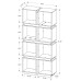 I 7076 Bookcase-71 "H/ White/Grey (Online only)
