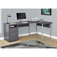 I 7257 Computer Desk-80"L/Grey Left or Right Facing (Online Only)