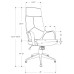 I 7270 Office Chair-White/ Grey Fabric/High Back Executive (Online Only)