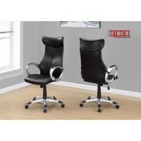 I 7290 Office Chair- Black Leather-Look/ High Back Executive (Online Only)