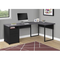 I 7435 Computer Desk -80"L/Black/Grey Top Left/Right Facing (Online Only)