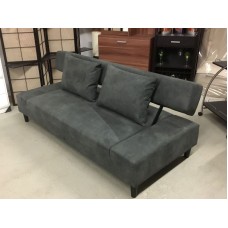 Cloud Dark Grey Modern Synthetic Leather Sofa bed With Pillows (Floor Model)