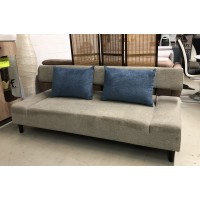 Cloud Grey Modern Synthetic Leather Sofa bed With Pillows (Online only)