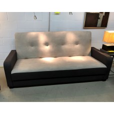 Canadian Made Sofa Bed Delux Davenport with Milan Wood Arms